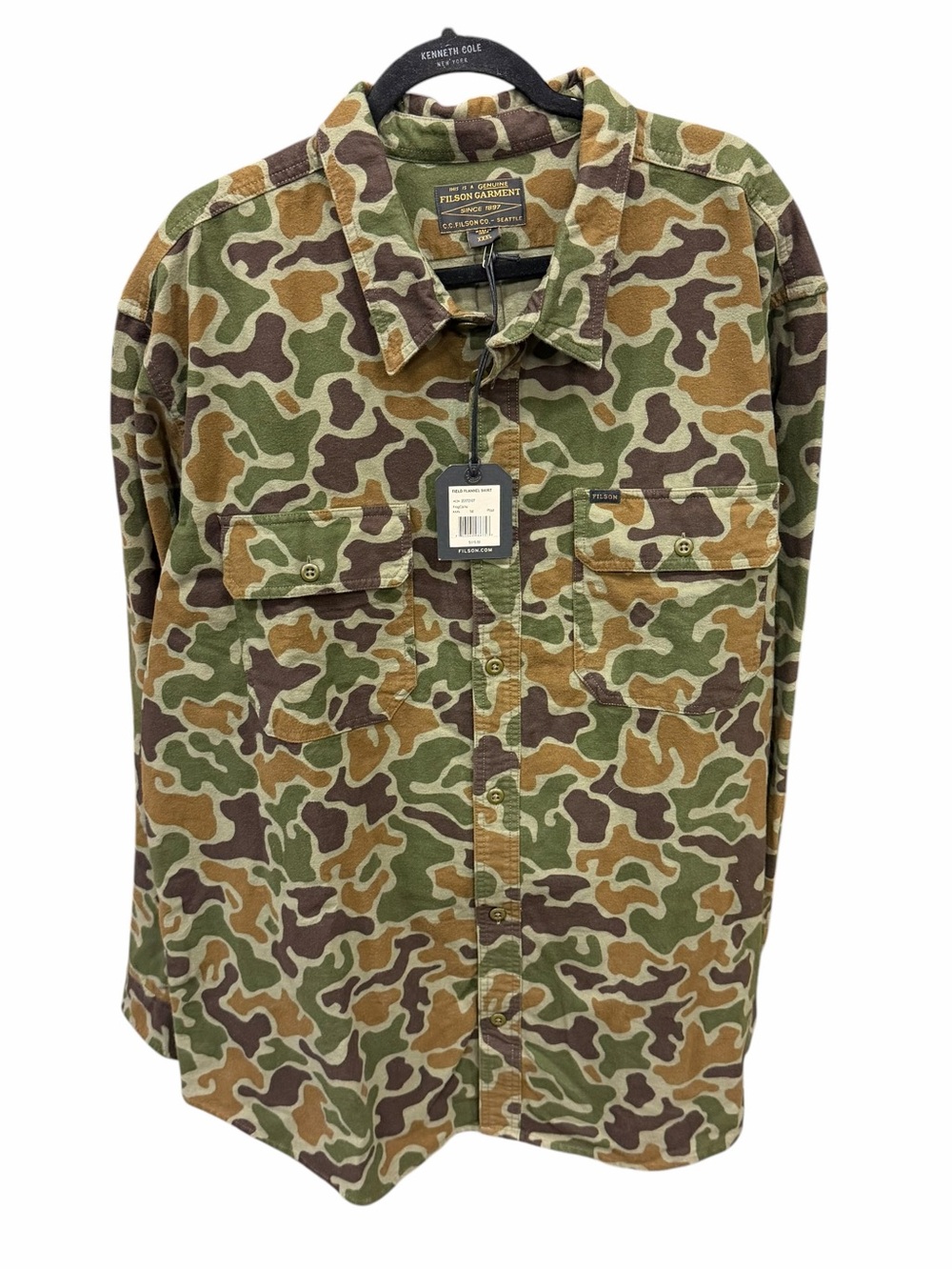 Filson Button Up in Frog Camo